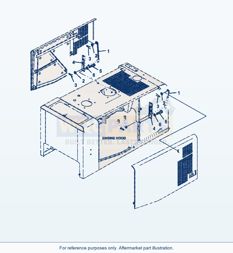 Komatsu WA320-6 Hood Door Lock parts diagram