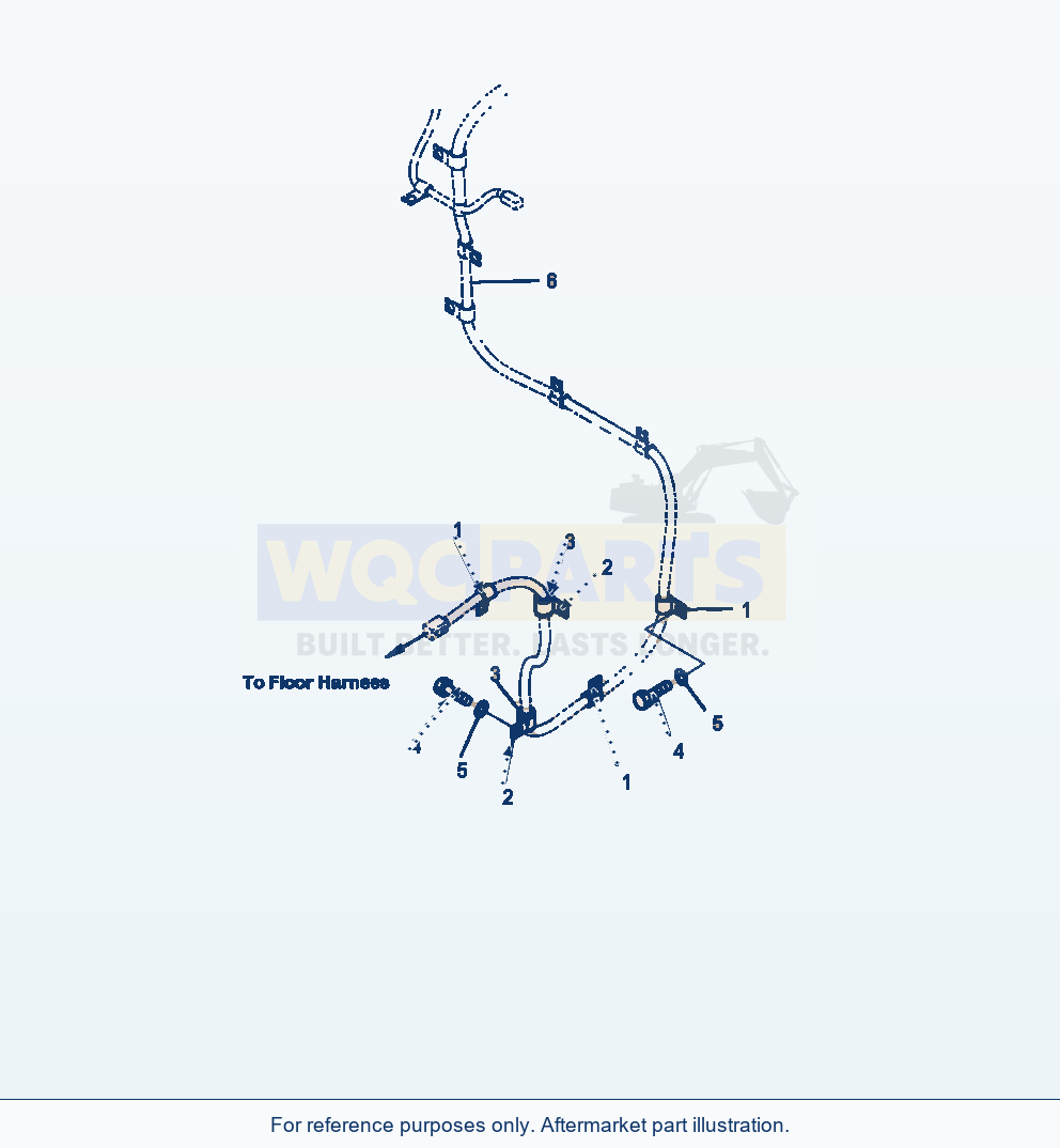Komatsu WA320-6 Hood Harness Clamp parts diagram