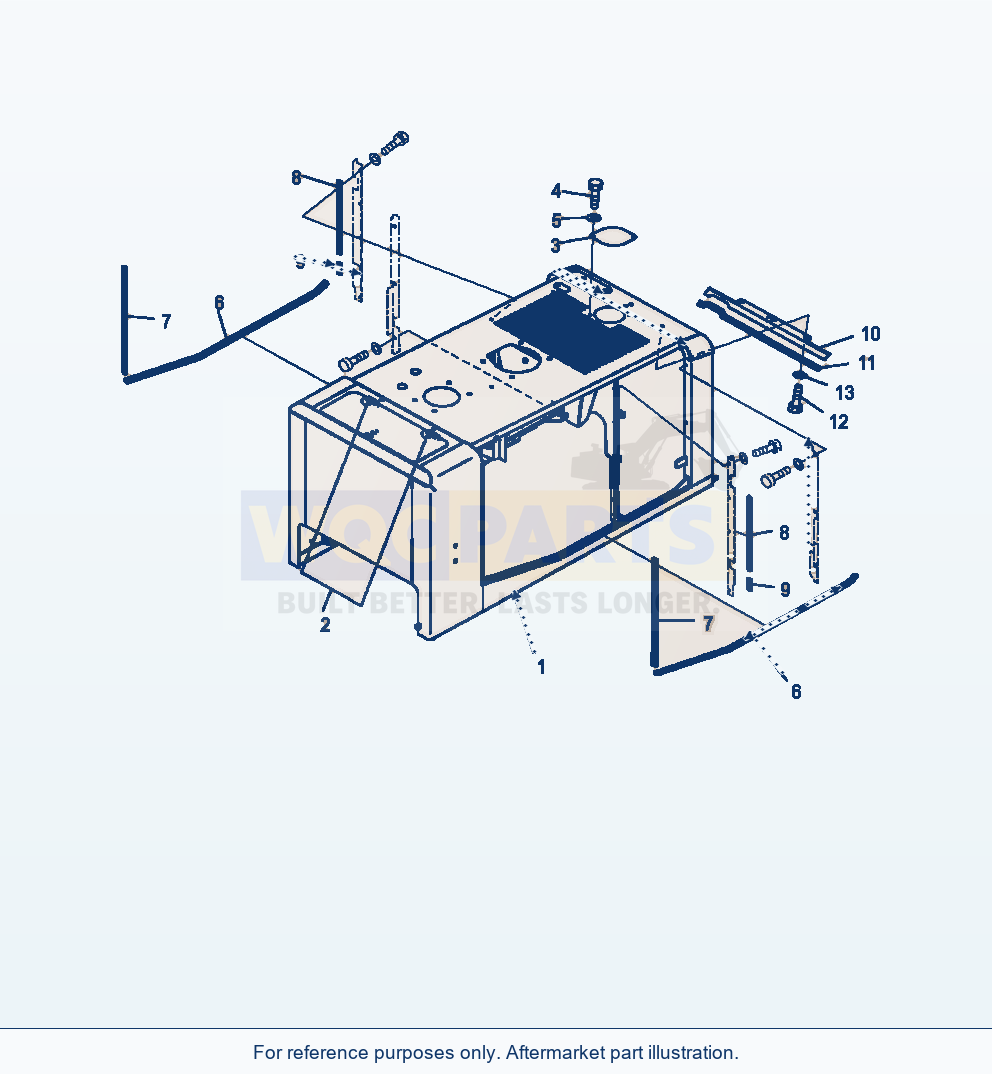 Komatsu WA320-6 Hood parts diagram