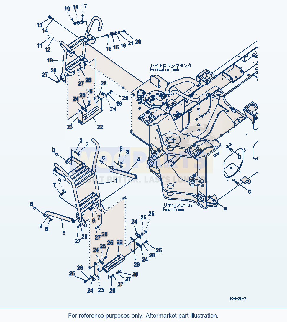 Komatsu WA320-6 Ladder(#70001-) Serial 70001-70290 (ECOT 3) parts diagram