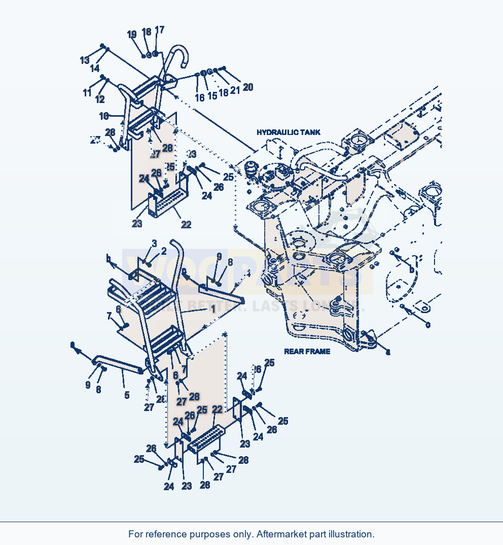 Komatsu WA320-6 Ladder Serial A34001-UP parts diagram