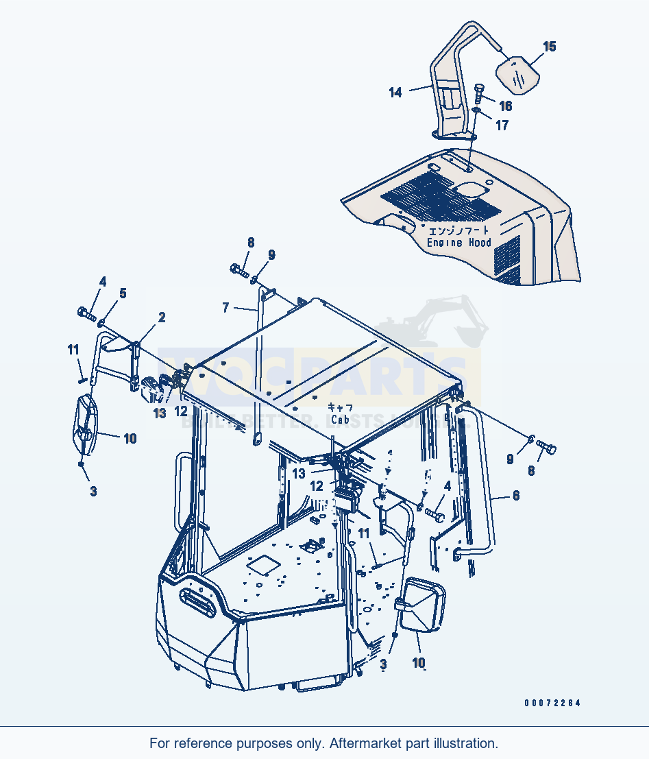 Komatsu WA320-6 Mirror(#70001-) Serial 70001-70290 (ECOT 3) parts diagram