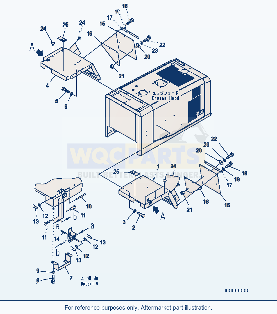 Komatsu WA320-6 Rear Fender (Full Fender)(#70001-) parts diagram
