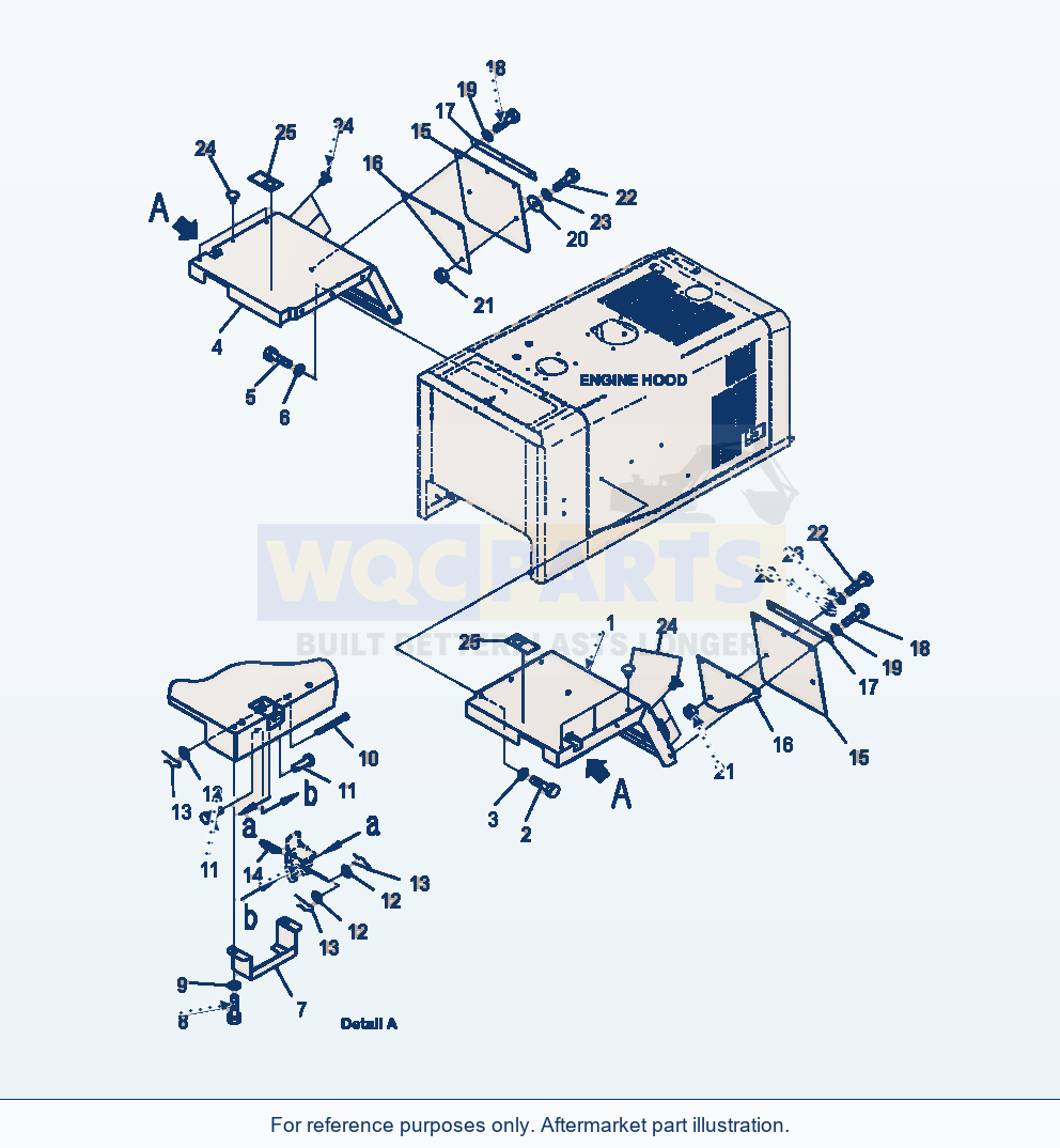 Komatsu WA320-6 Rear Fender Full Fender parts diagram