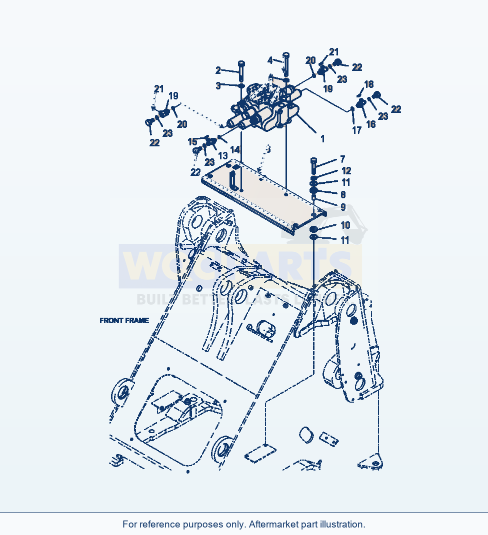 Komatsu WA320-6 Control Valve Mounting (2-Spool) parts diagram