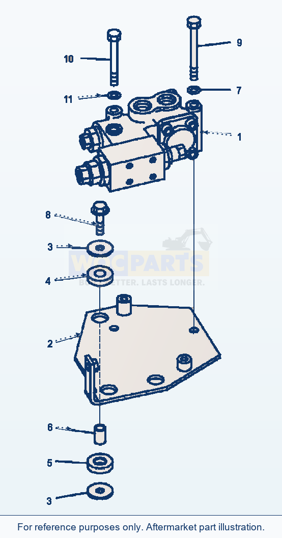 Komatsu WA320-6 Cut-Off Valve Mounting parts diagram