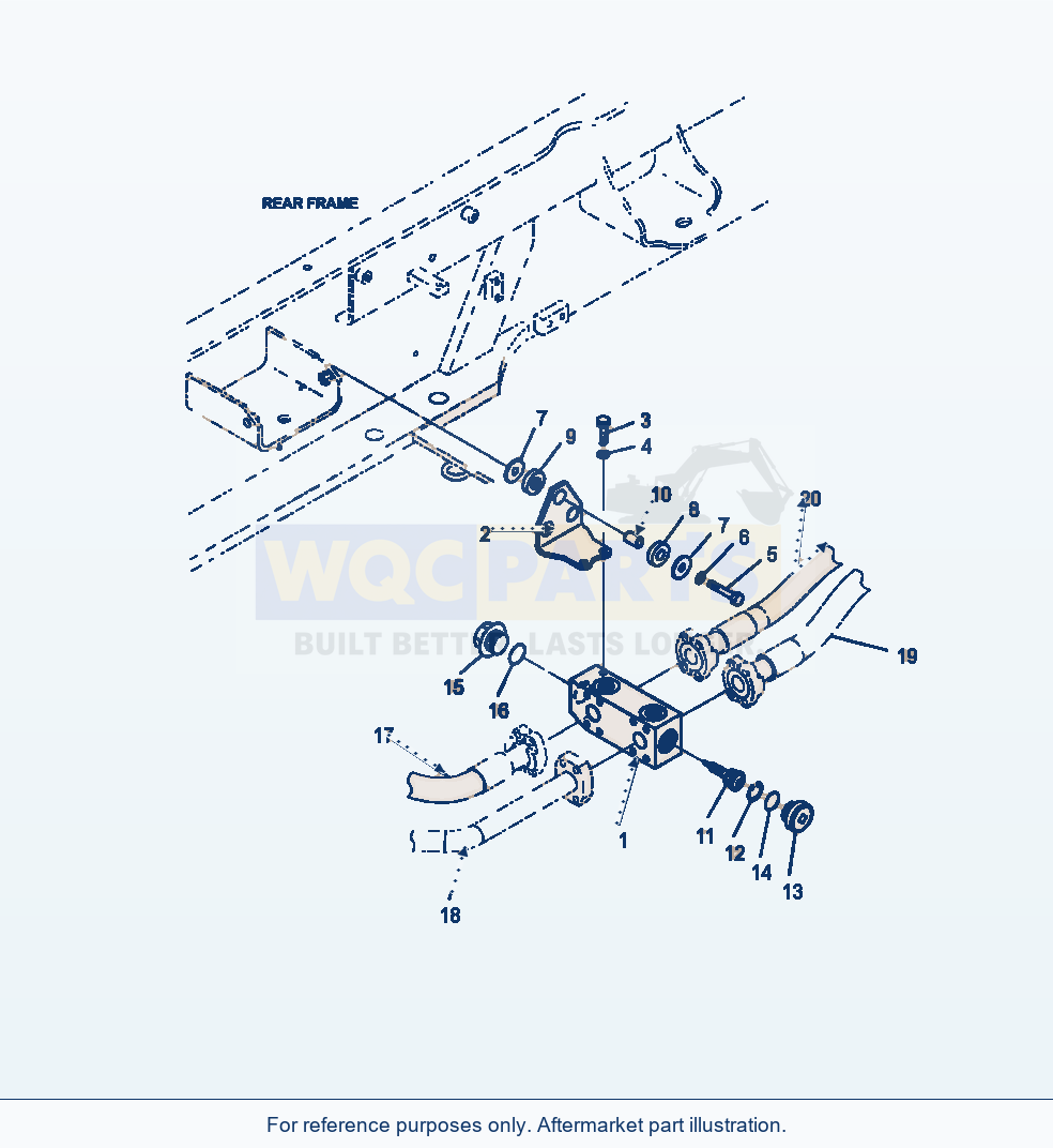 Komatsu WA320-6 Hydraulic Piping Bypass Valve parts diagram