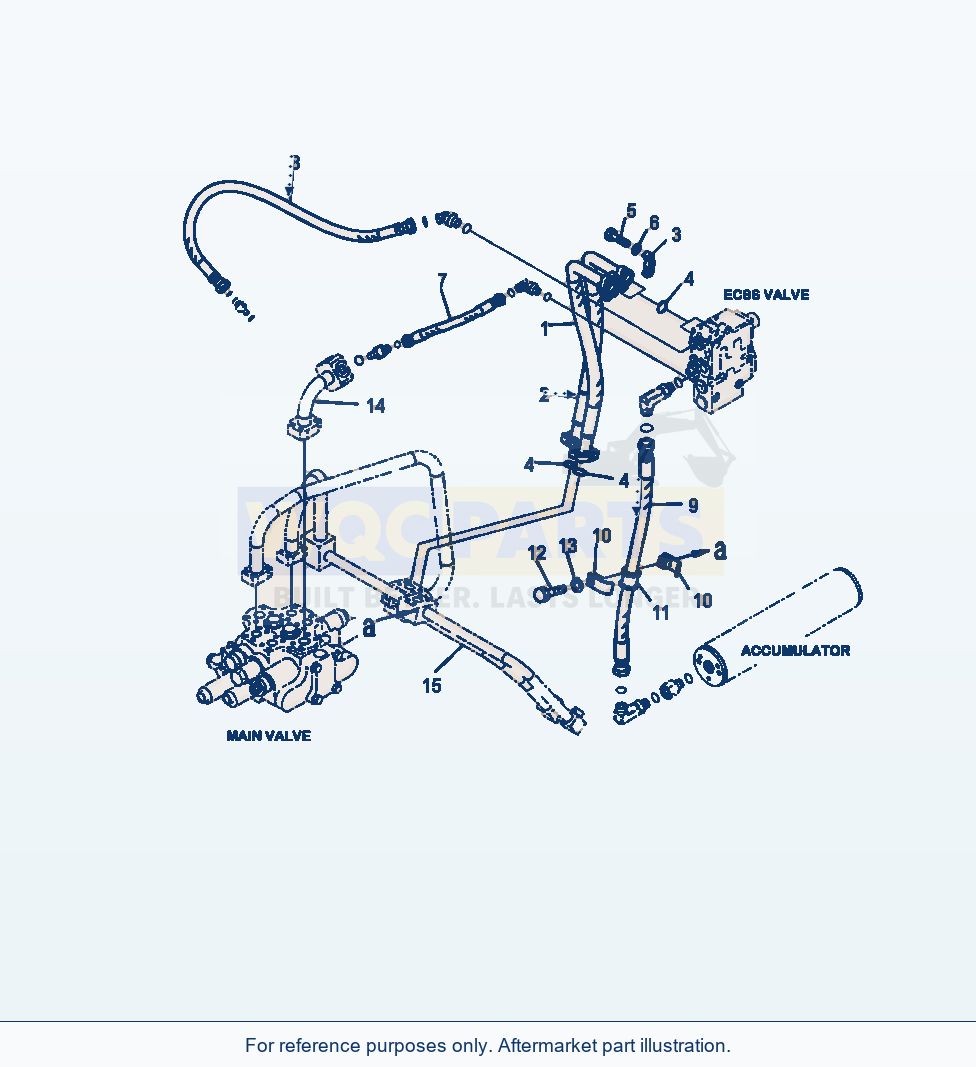 Komatsu WA320-6 Hydraulic Piping Ecss Piping Serial A34001-UP parts diagram