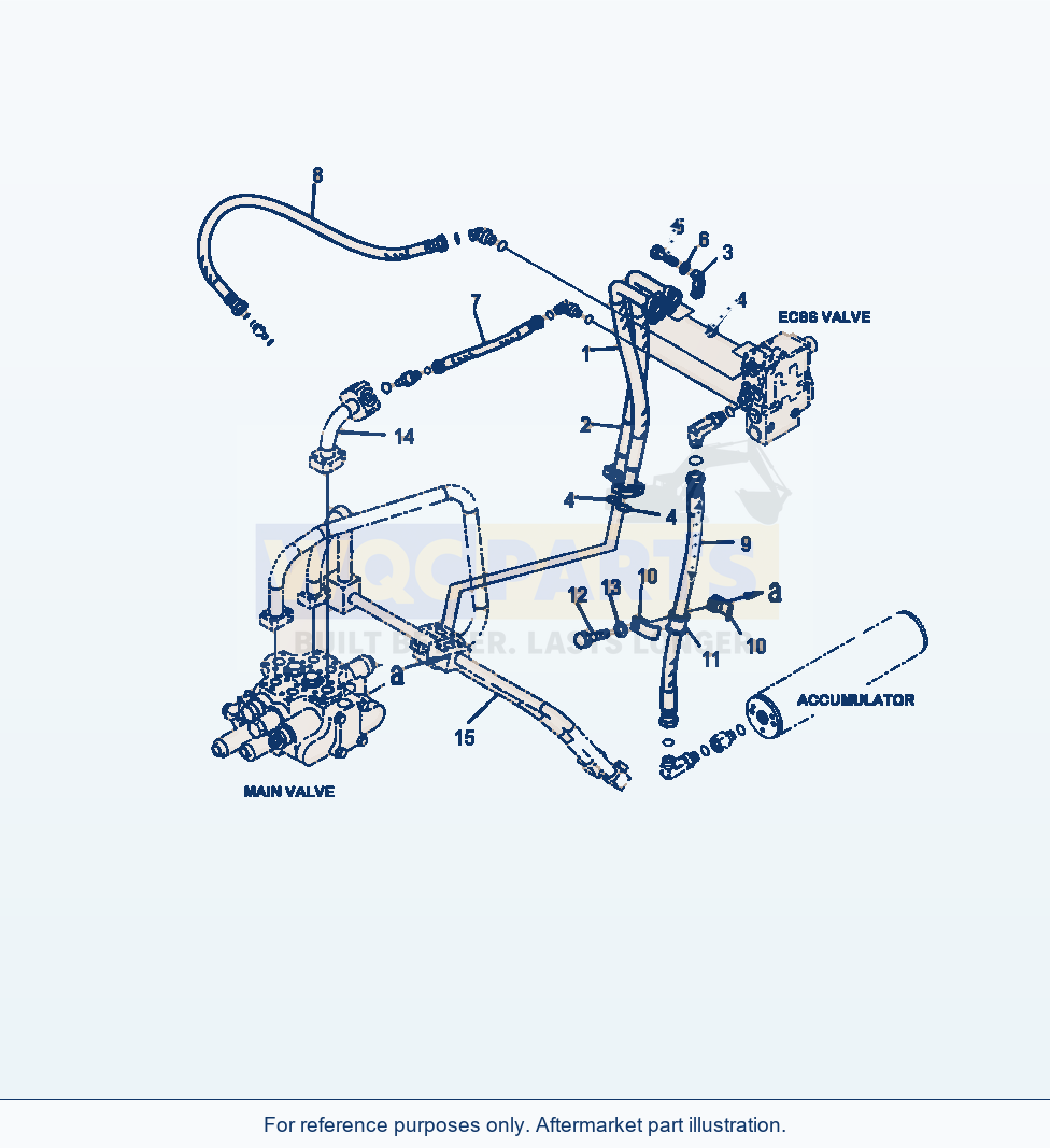 Komatsu WA320-6 Hydraulic Piping Ecss Piping Serial A35001-UP parts diagram
