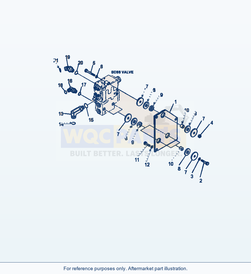 Komatsu WA320-6 Hydraulic Piping Ecss Valve Mounting parts diagram