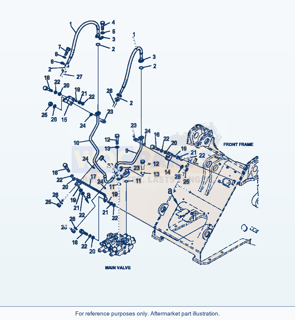 Komatsu WA320-6 Hydraulic Piping Hose parts diagram