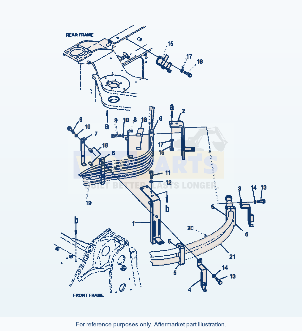 Komatsu WA320-6 Hydraulic Piping Mounting parts diagram