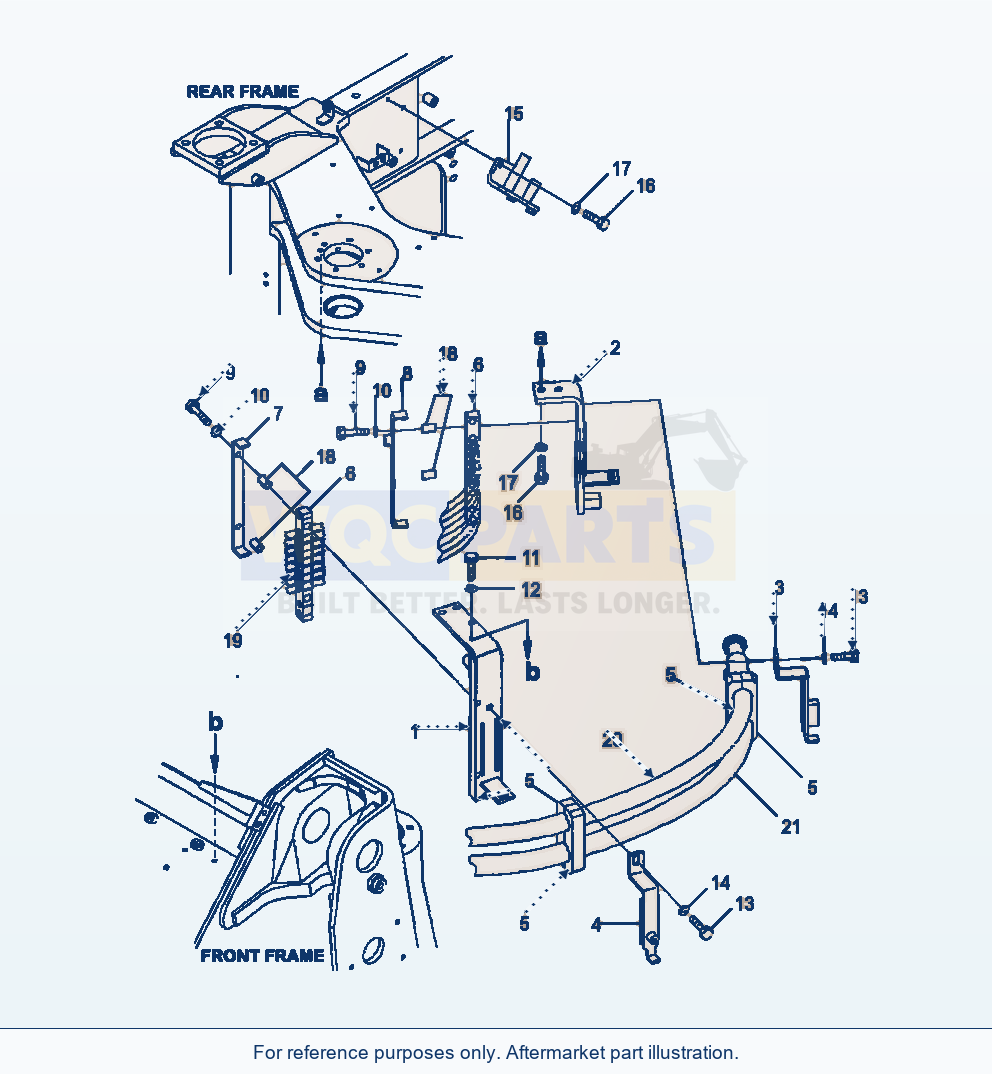 Komatsu WA320-6 Hydraulic Piping Piping Mount (For 4-Spool) parts diagram