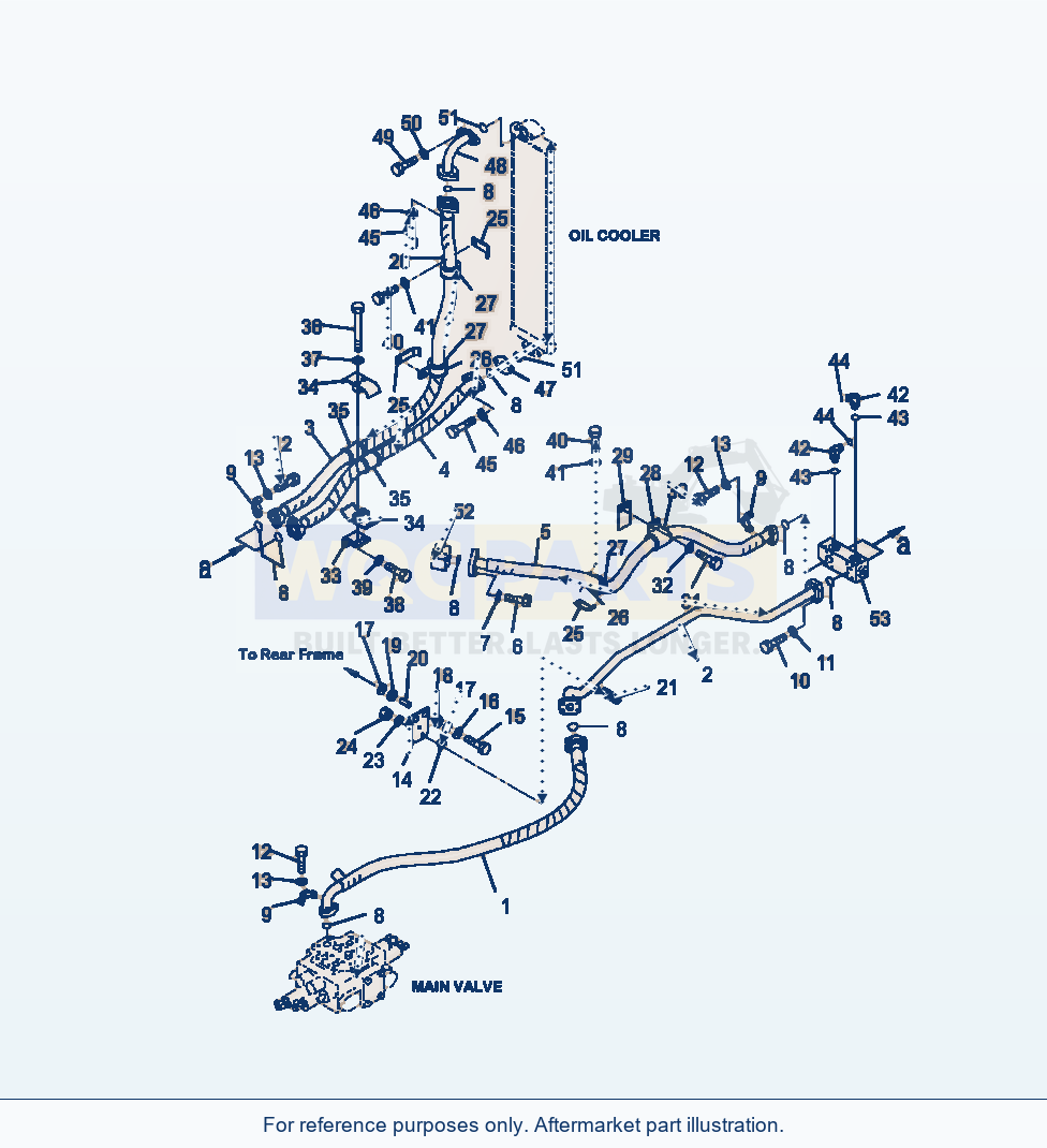 Komatsu WA320-6 Hydraulic Piping Return Line Serial A34001-UP parts diagram