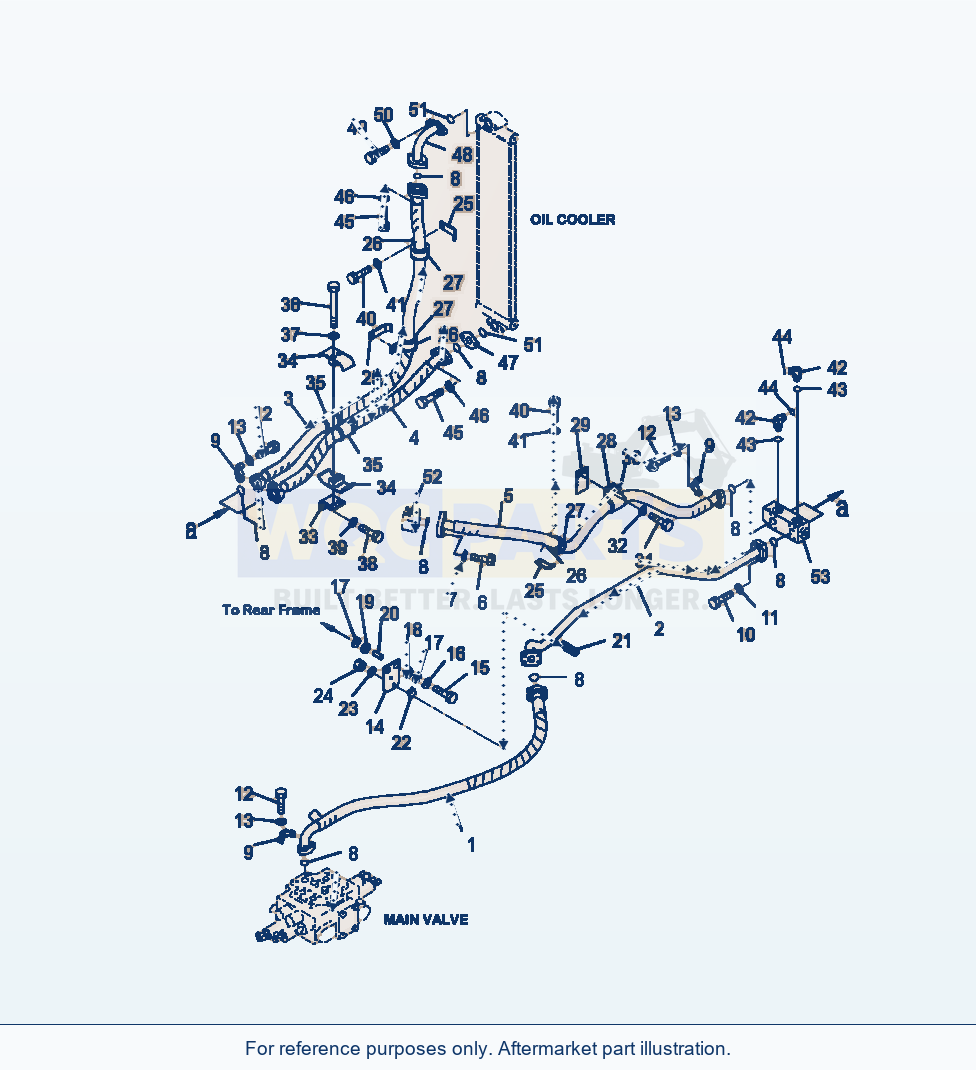 Komatsu WA320-6 Hydraulic Piping Return Line Serial A35001-UP parts diagram