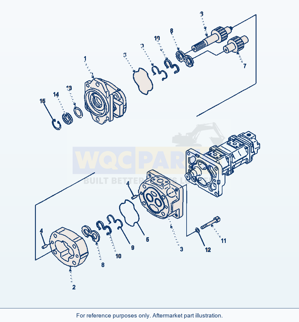 Komatsu WA320-6 Hydraulic Pump Main Pump parts diagram