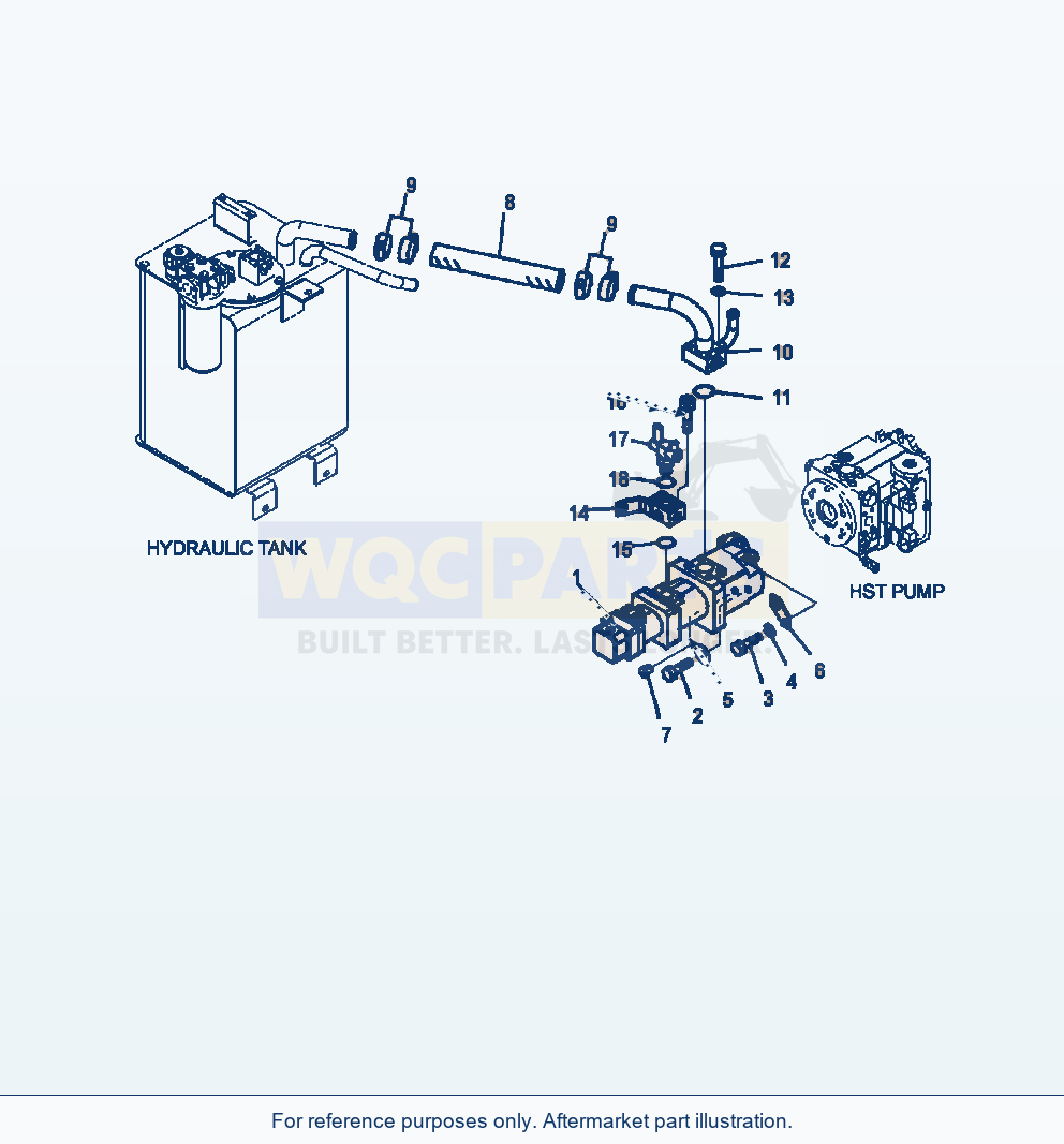 Komatsu WA320-6 Hydraulic Pump Mounting And Line parts diagram