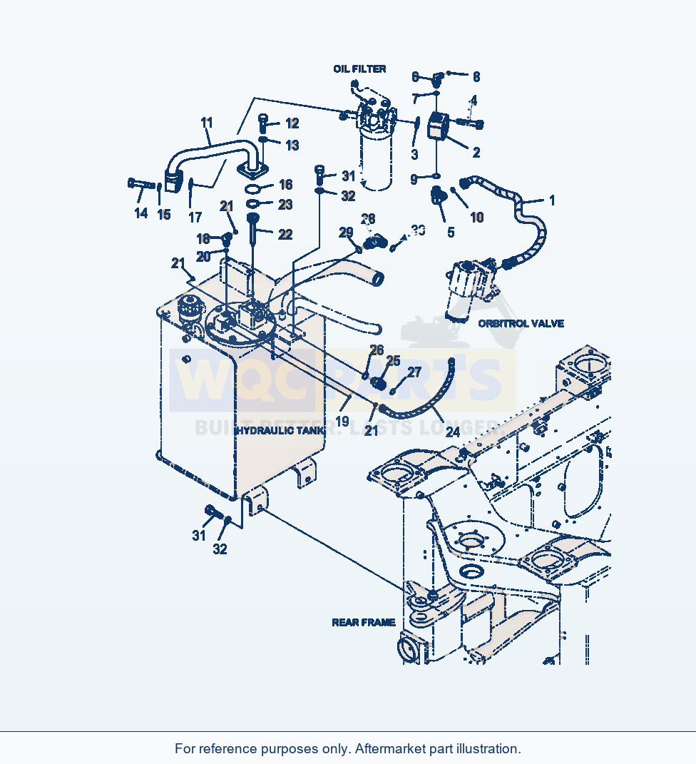 Komatsu WA320-6 Hydraulic Tank Mounting Serial A35001-UP parts diagram