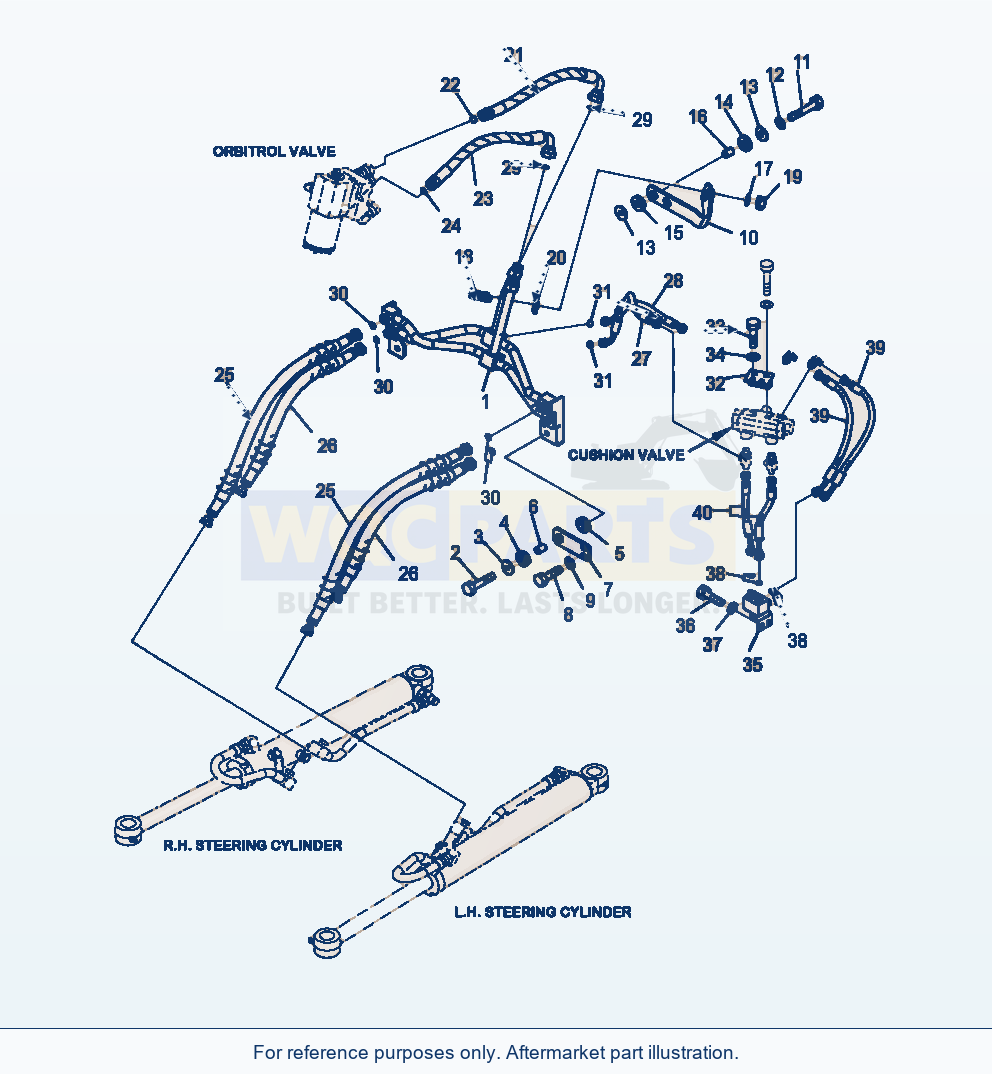 Komatsu WA320-6 Steering Line parts diagram