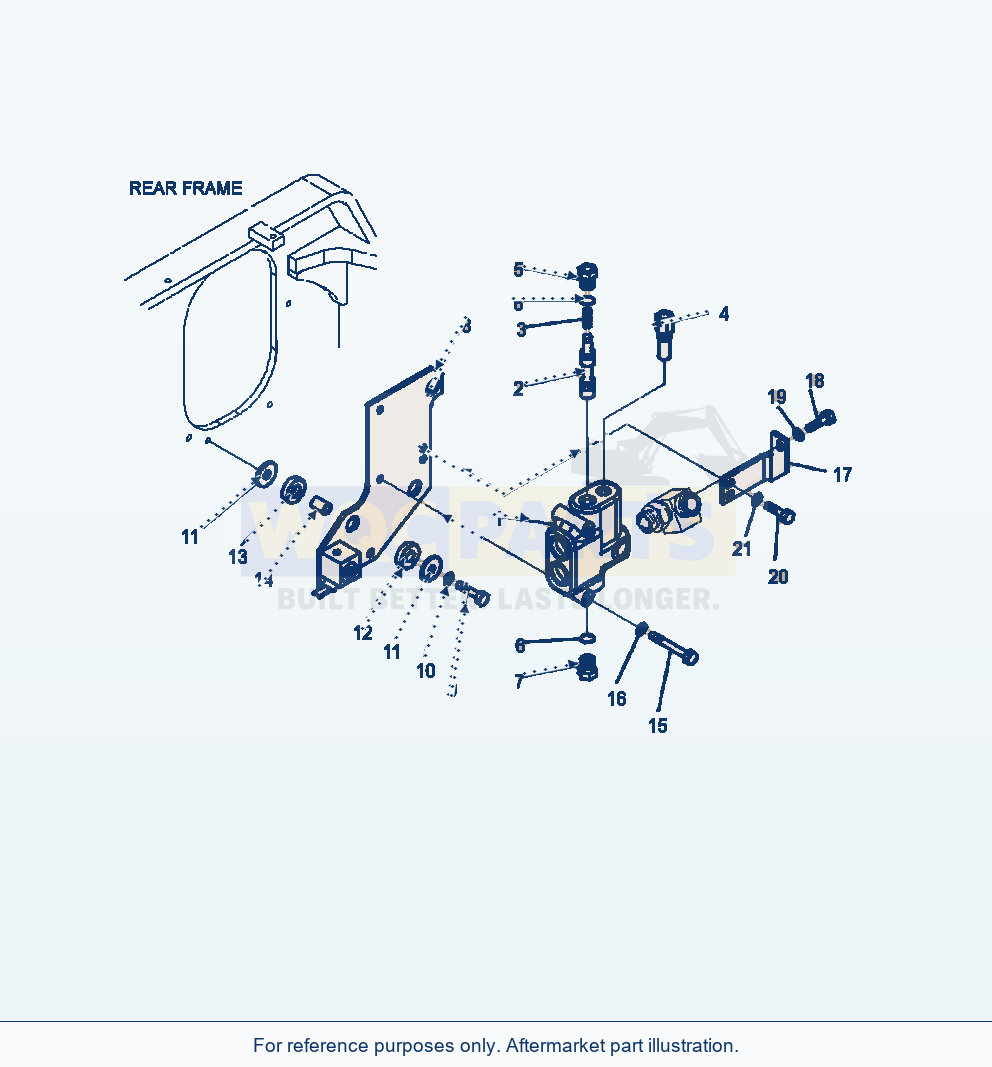 Komatsu WA320-6 Steering Priority Valve parts diagram