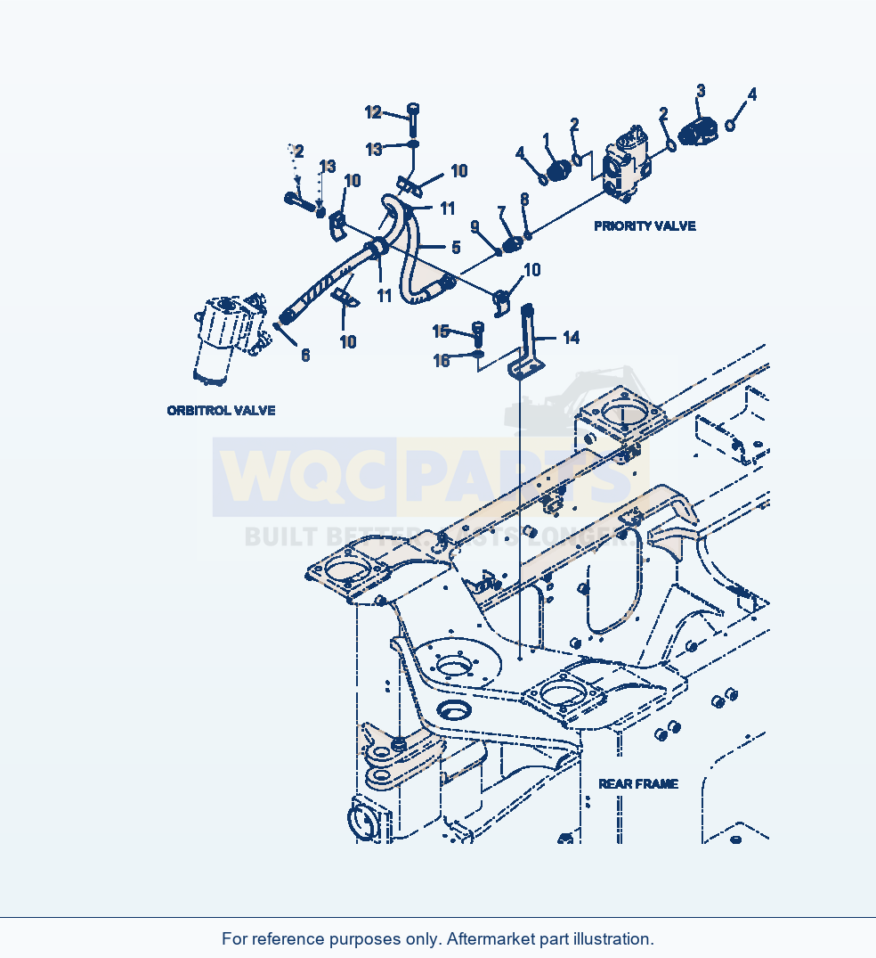 Komatsu WA320-6 Steering Valve Priority Valve Line parts diagram