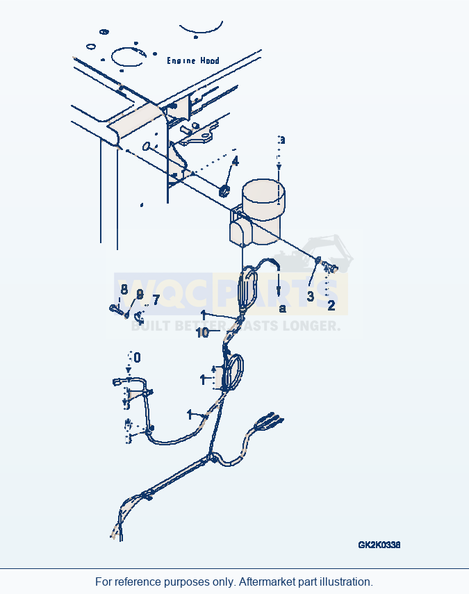 Komatsu WA320-6 Central Lubrication System, Pump Mounting parts diagram
