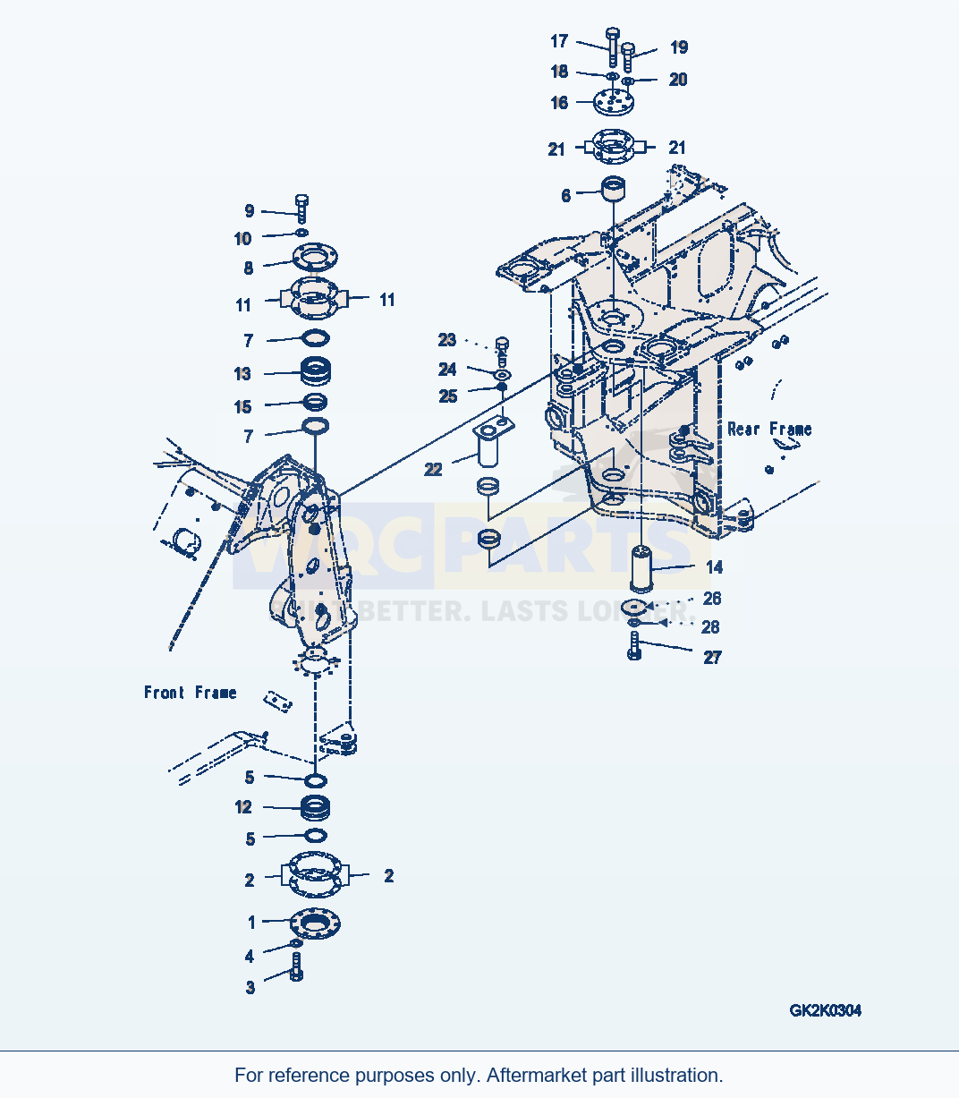 Komatsu WA320-6 Hinge Pin Serial H62051 - UP parts diagram