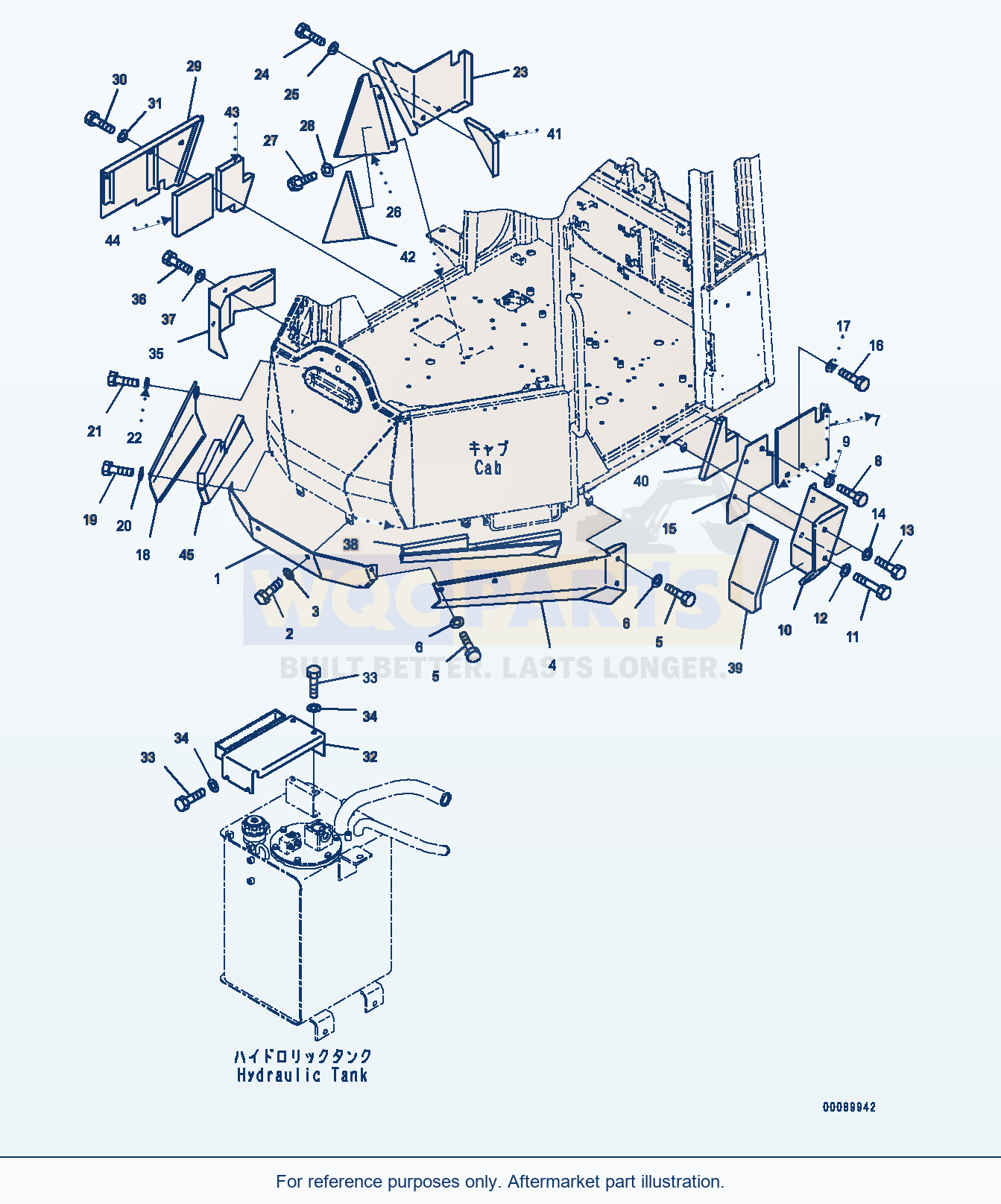 Komatsu WA320-6 Floor Frame Cover parts diagram