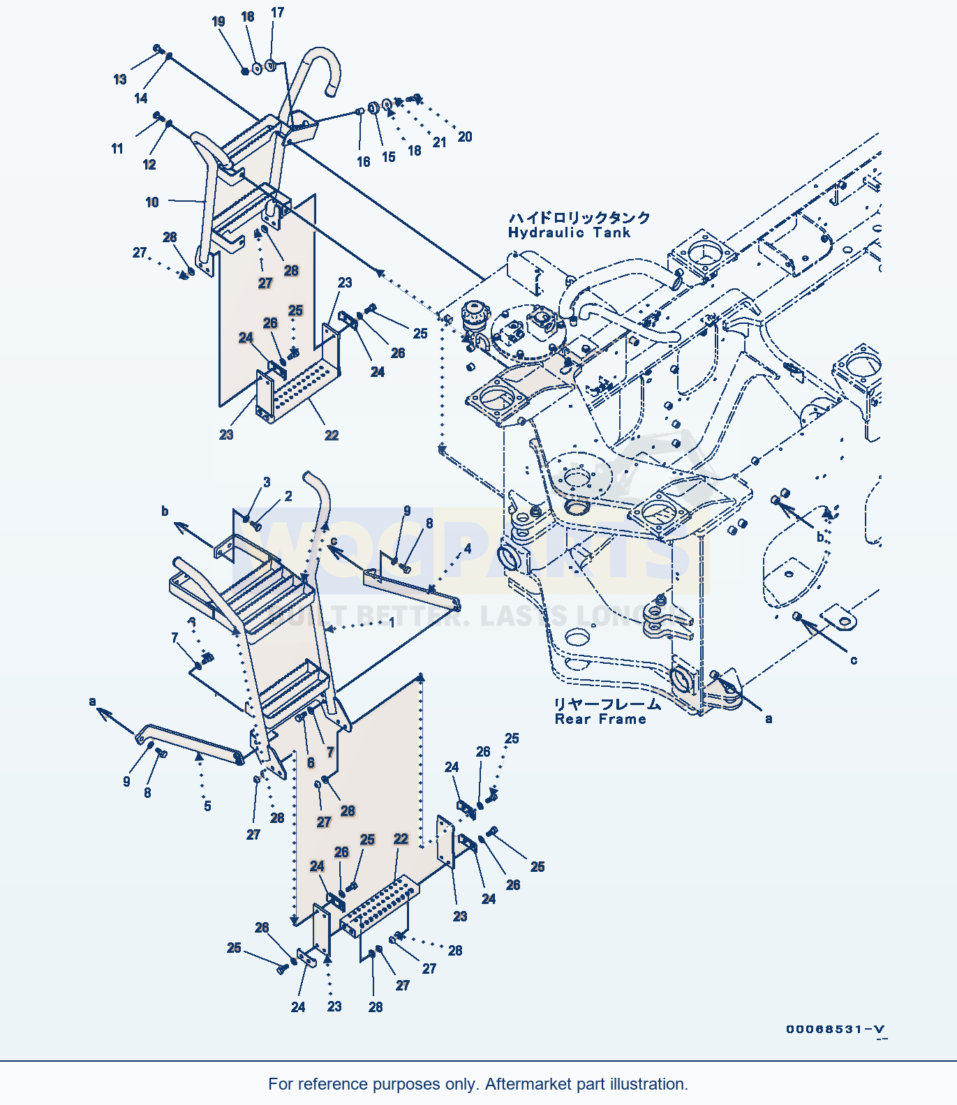 Komatsu WA320-6 Ladder Serial H62051 - UP parts diagram
