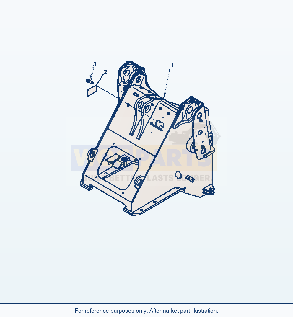 Komatsu WA320-6 Front Frame With Jrb Coupler parts diagram