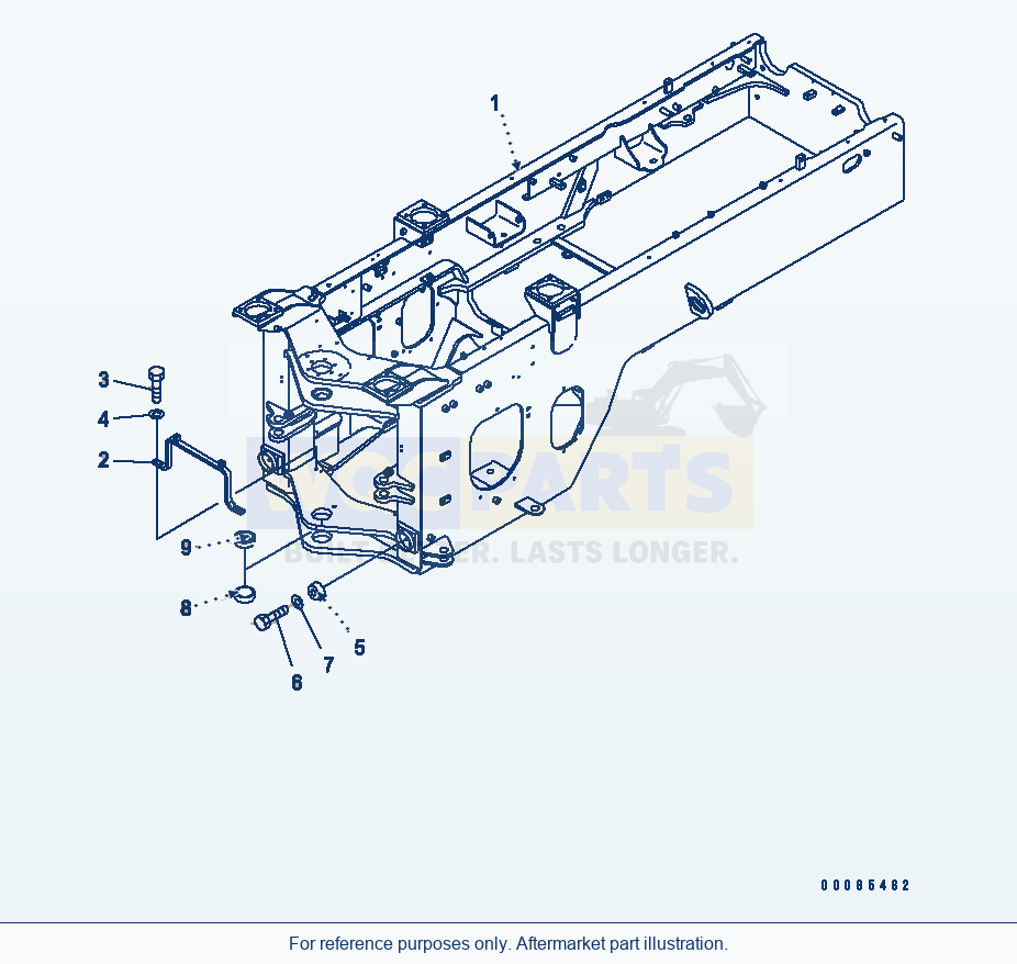 Komatsu WA320-6 Rear Frame (For Fire Extinguisher)(#70001-) parts diagram
