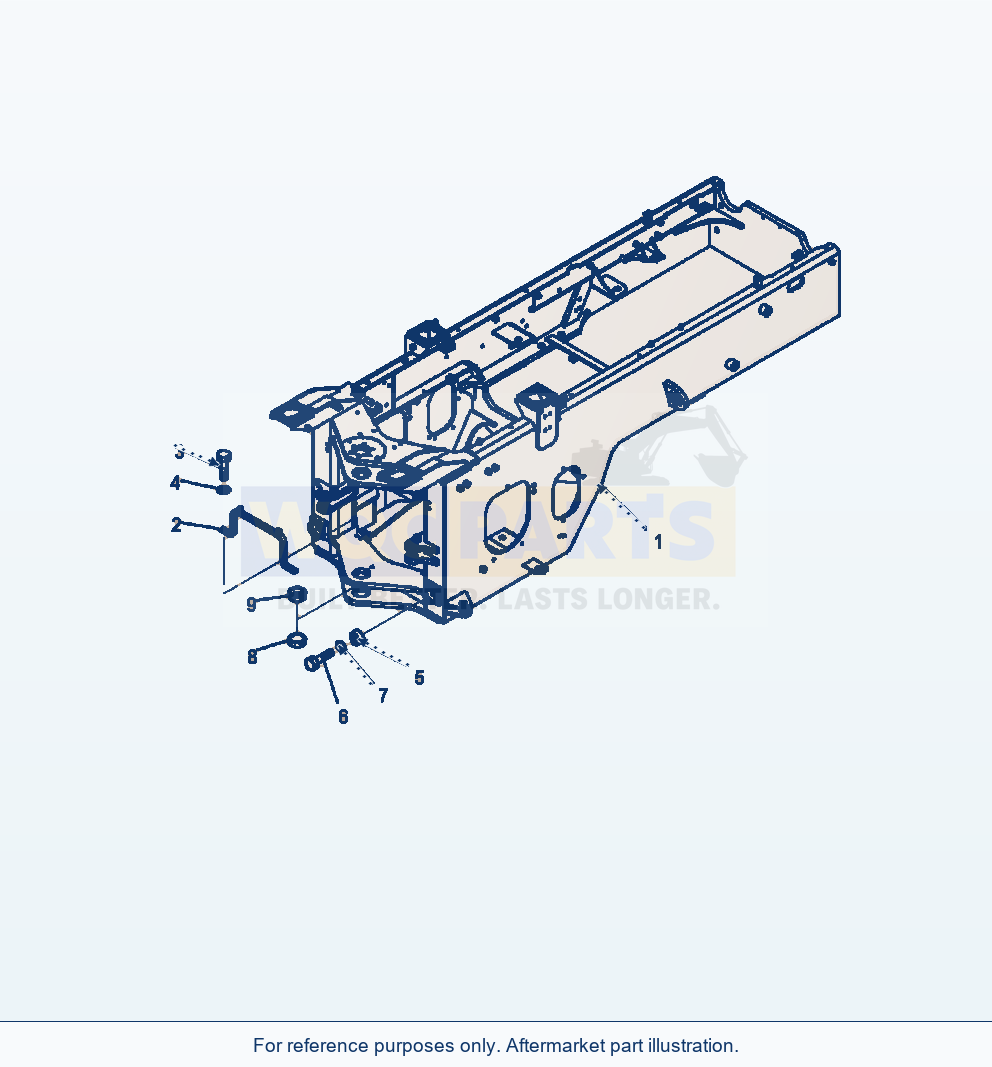 Komatsu WA320-6 Rear Frame Serial A34001-UP parts diagram