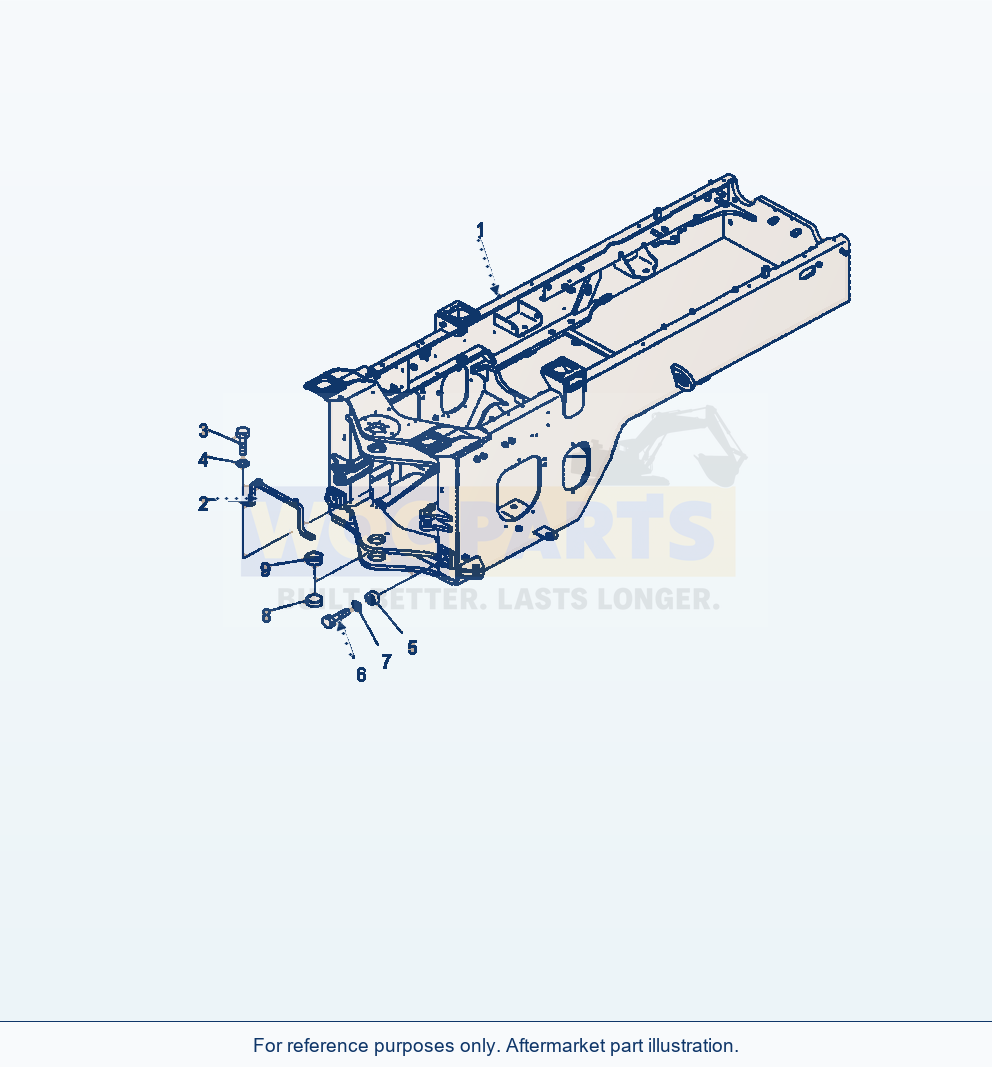 Komatsu WA320-6 Rear Frame Standard Machine parts diagram