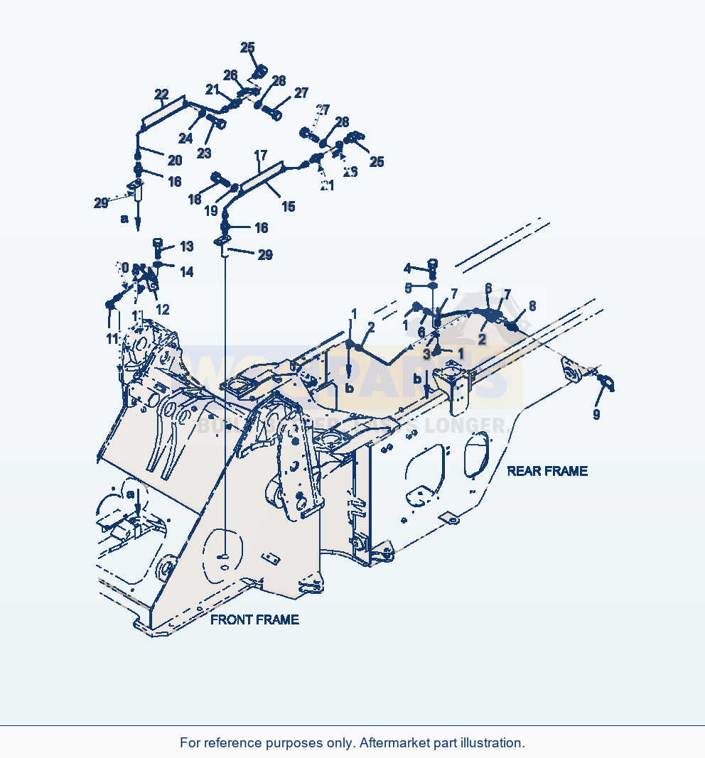 Komatsu WA320-6 Remote Grease parts diagram