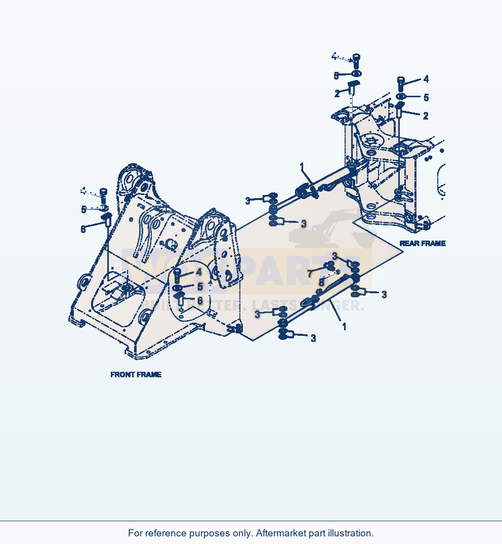 Komatsu WA320-6 Steering Cylinder Mounting Serial A34001-UP parts diagram