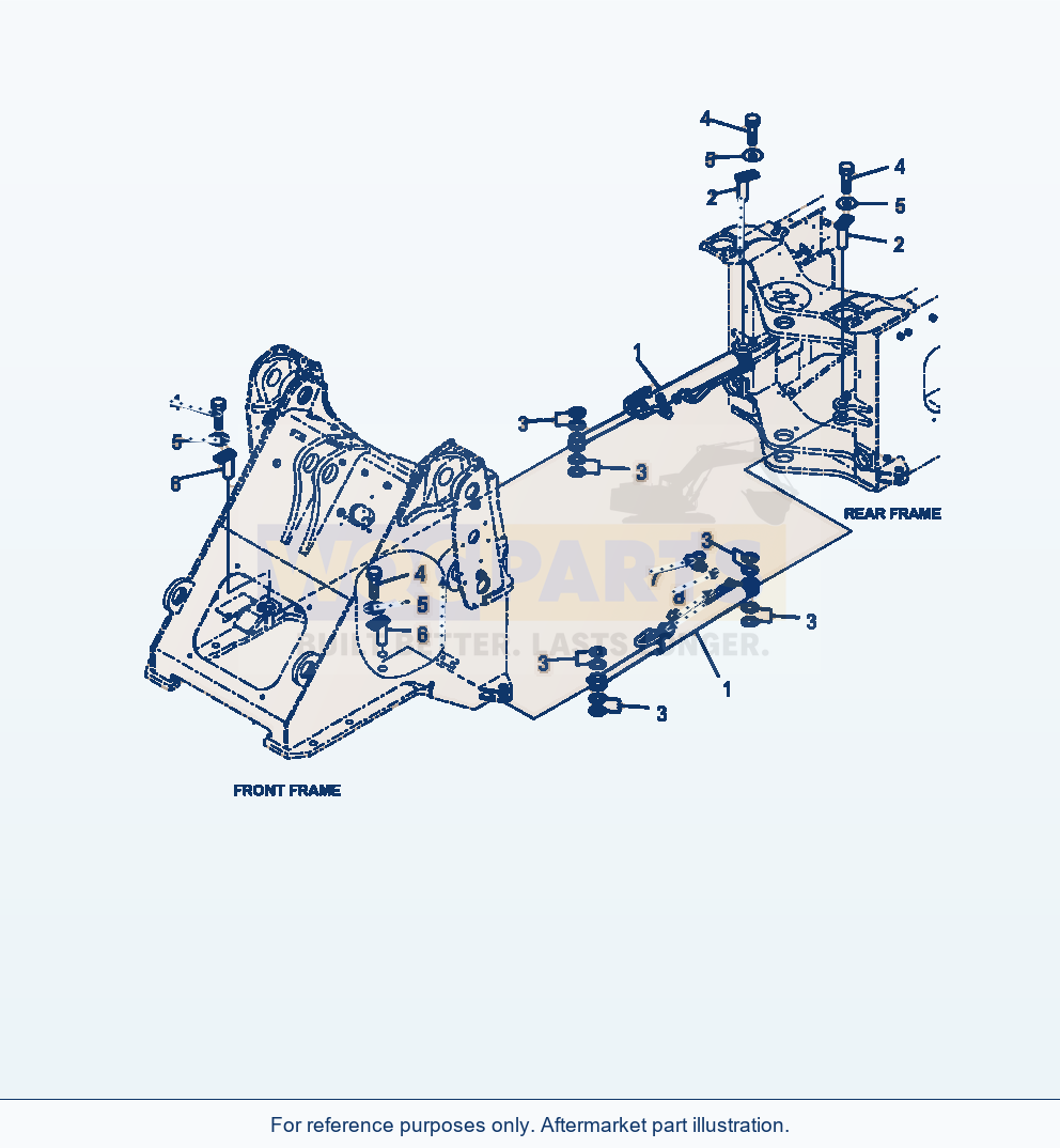 Komatsu WA320-6 Steering Cylinder Mounting Serial A35001-UP parts diagram