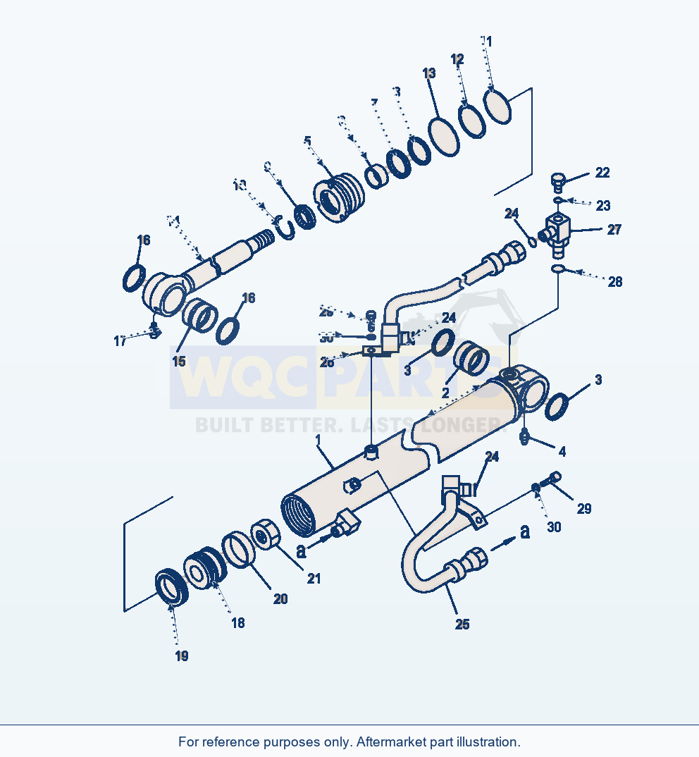 Komatsu WA320-6 Steering Cylinder parts diagram