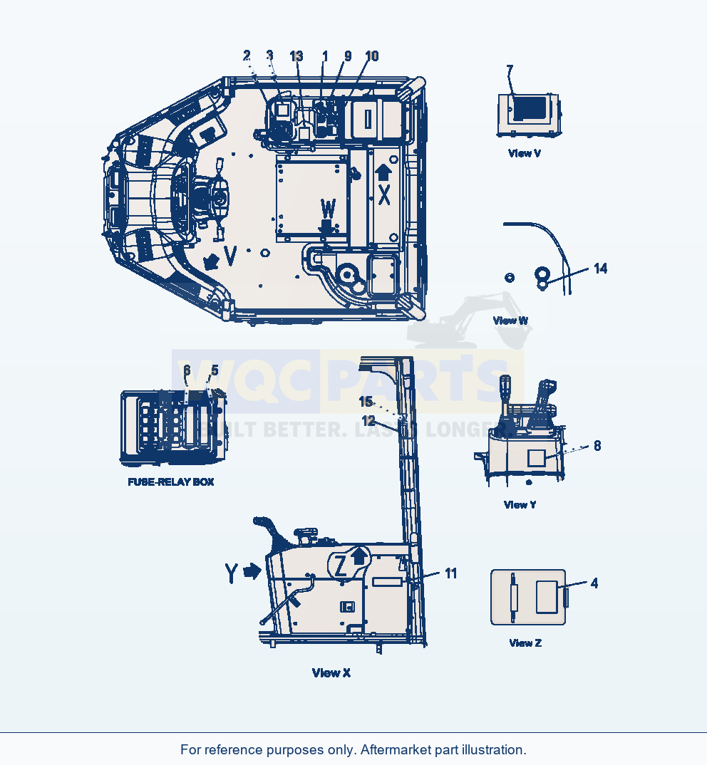 Komatsu WA320-6 Floor Decal French parts diagram