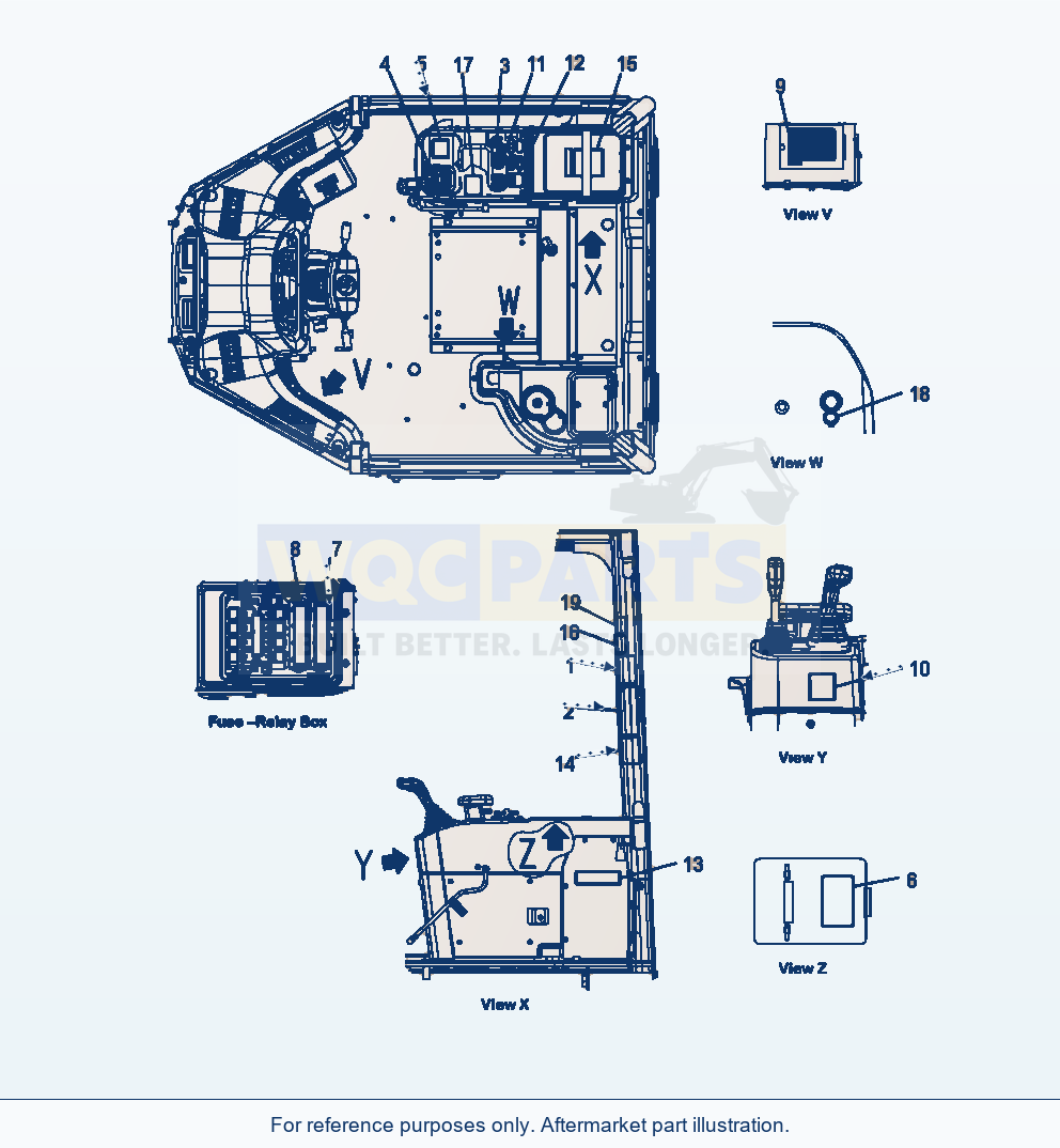 Komatsu WA320-6 Floor Decal parts diagram