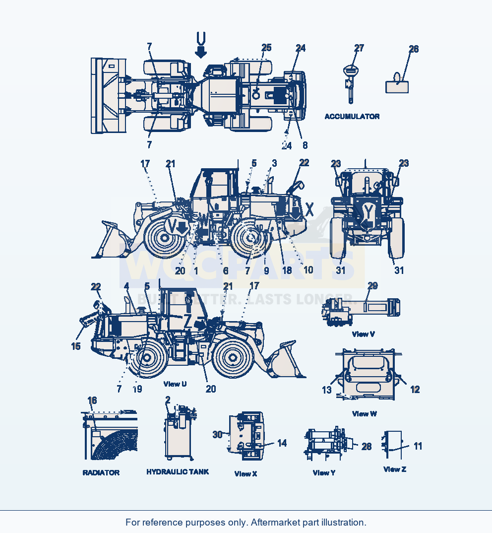 Komatsu WA320-6 Marks And Plates English parts diagram