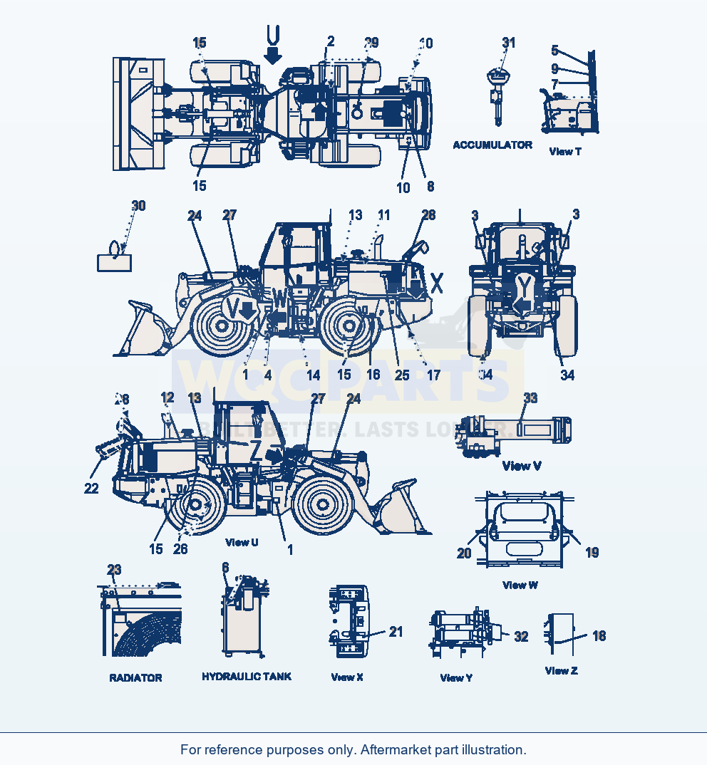 Komatsu WA320-6 Marks And Plates French Option parts diagram