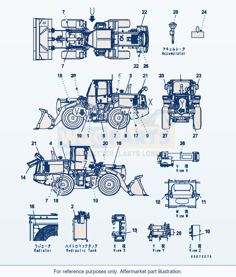 Komatsu WA320-6 Marks And Plates (Spanish)(#70001-) parts diagram