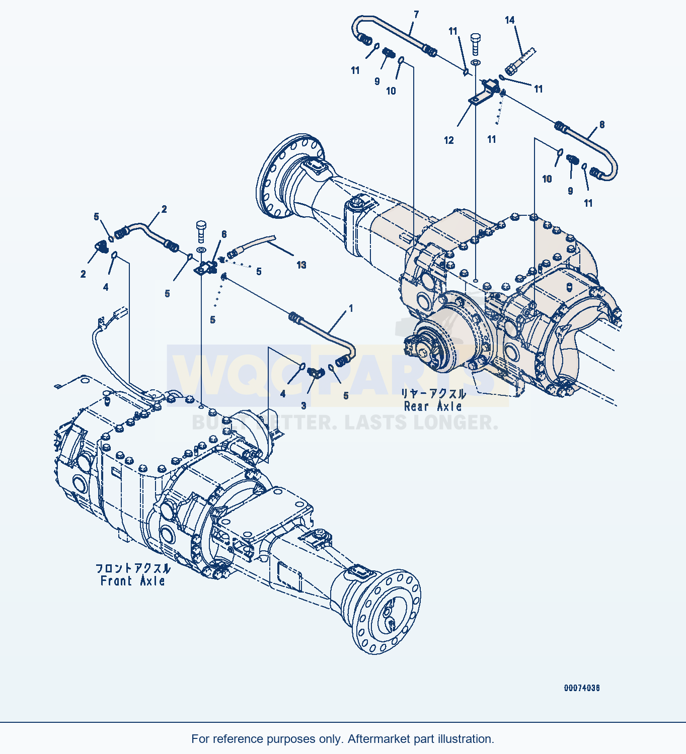 Komatsu WA320-6 Brake Piping (#70291-) Serial 70291-UP parts diagram