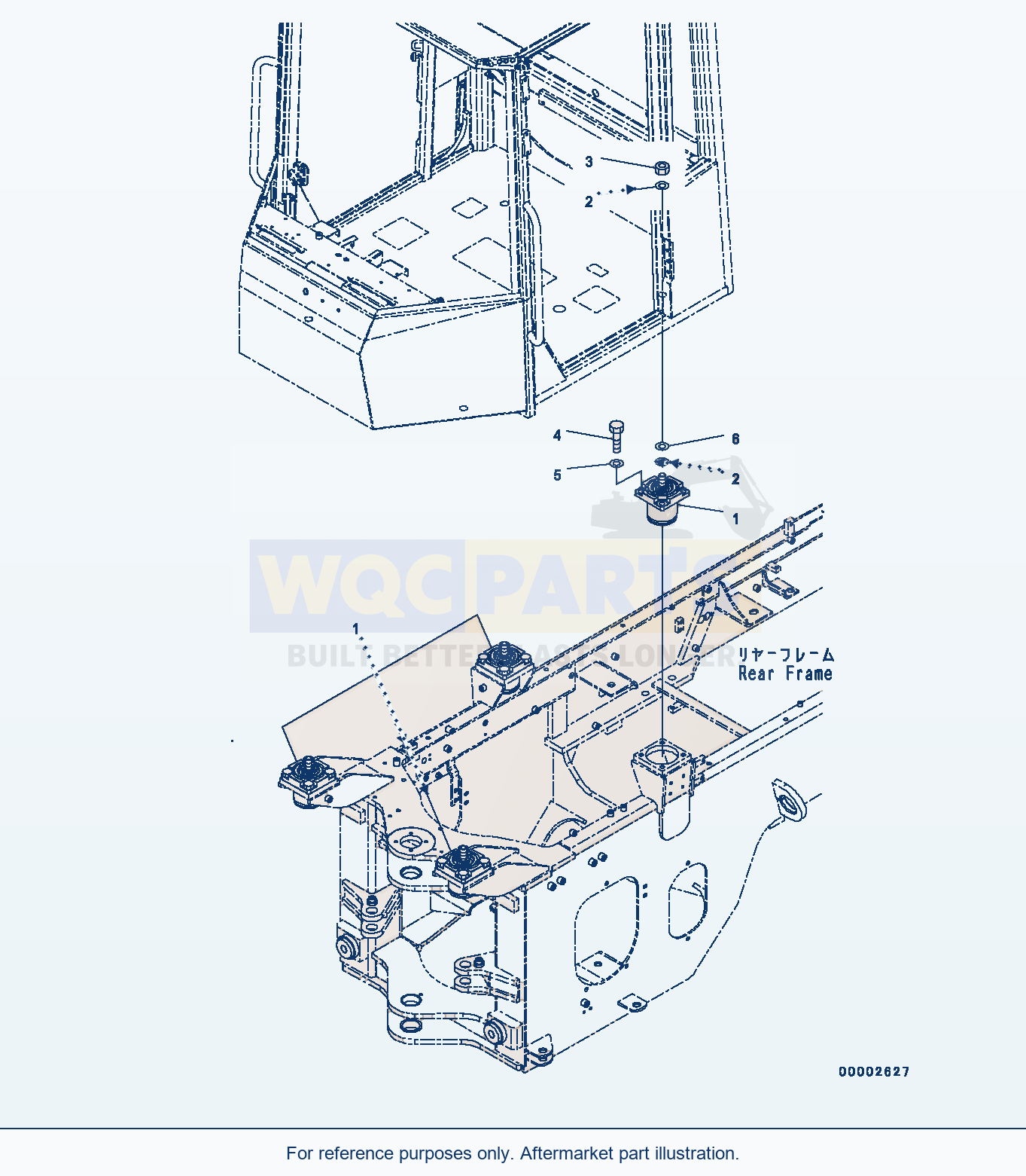Komatsu WA320-6 Floor Frame Mounting (#70291-) Serial 70291-UP parts diagram