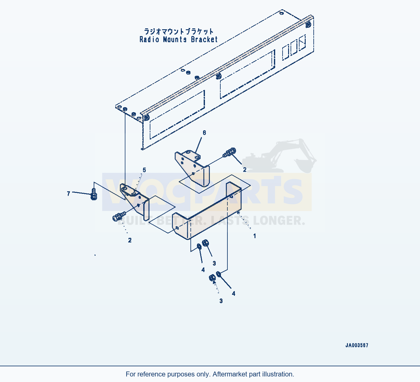 Komatsu WA320-6 Parts For Less Radio (#70291-) Serial 70291-UP parts diagram
