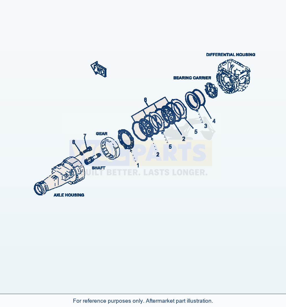 Komatsu WA320-6 Front Axle Brake Serial A34001-UP parts diagram