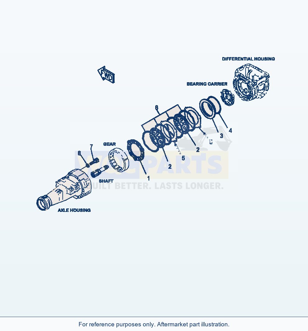 Komatsu WA320-6 Front Axle Brake Serial A35001-UP parts diagram