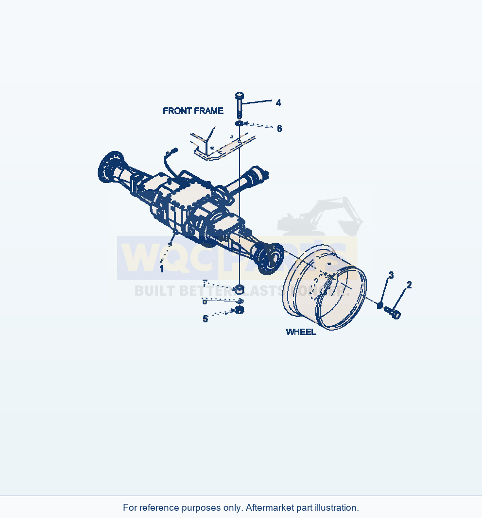 Komatsu WA320-6 Front Axle Mounting Serial A34001-UP parts diagram