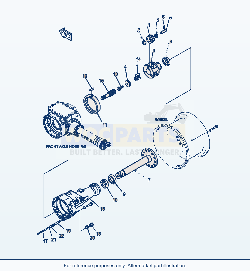 Komatsu WA320-6 Front Axle R.H. Final Drive And Housing parts diagram