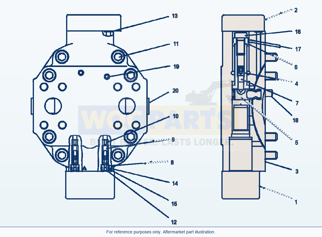 Komatsu WA320-6 Hst Motor 1 Control parts diagram